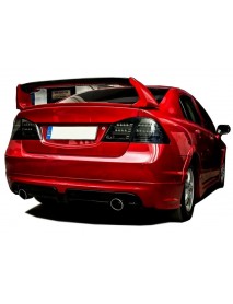 Honda Civic FD6 2006 - 2011 Mugen RR Sağ Sol Çift Çıkış Arka Tampon Eki - Difüzör Plastik)