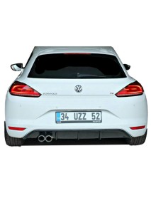 Volkswagen Scirocco 2015 Sonrası Makyajlı Arka Tampon Eki - Difüzör (Plastik)