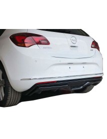 Opel Astra J HB 2013-2015 Makyajlı Custom Arka Tampon Eki - Difüzör (Plastik)