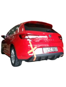 Seat Leon MK3 5F 2013 - 2016 Style Custom Arka Tampon Eki - Difüzör  (Plastik)