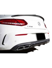 Mercedes C Serisi W205 Coupe 2015 Sonrası Arka Tampon Kaşları (Parlak Siyah)