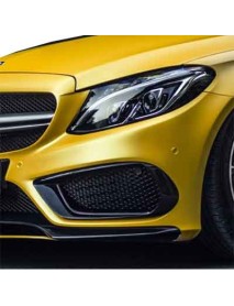 Mercedes C Serisi W205 2015 Sonrası C Serisi AMG Ön Tampon Kaşları (Piano Black)